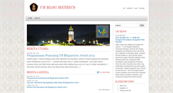 Desktop Screenshot of blogmetrics.ub.ac.id