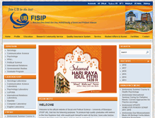 Tablet Screenshot of fisip.ub.ac.id
